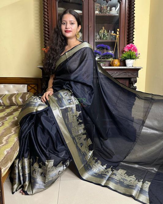 Handwoven Banarasi Ghat Warm Silk Saree