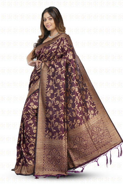 Stunning Matka Jaal Silk Saree