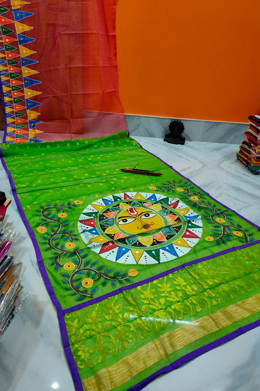 Jamdani Kota Hand Paint Potochitro Saree